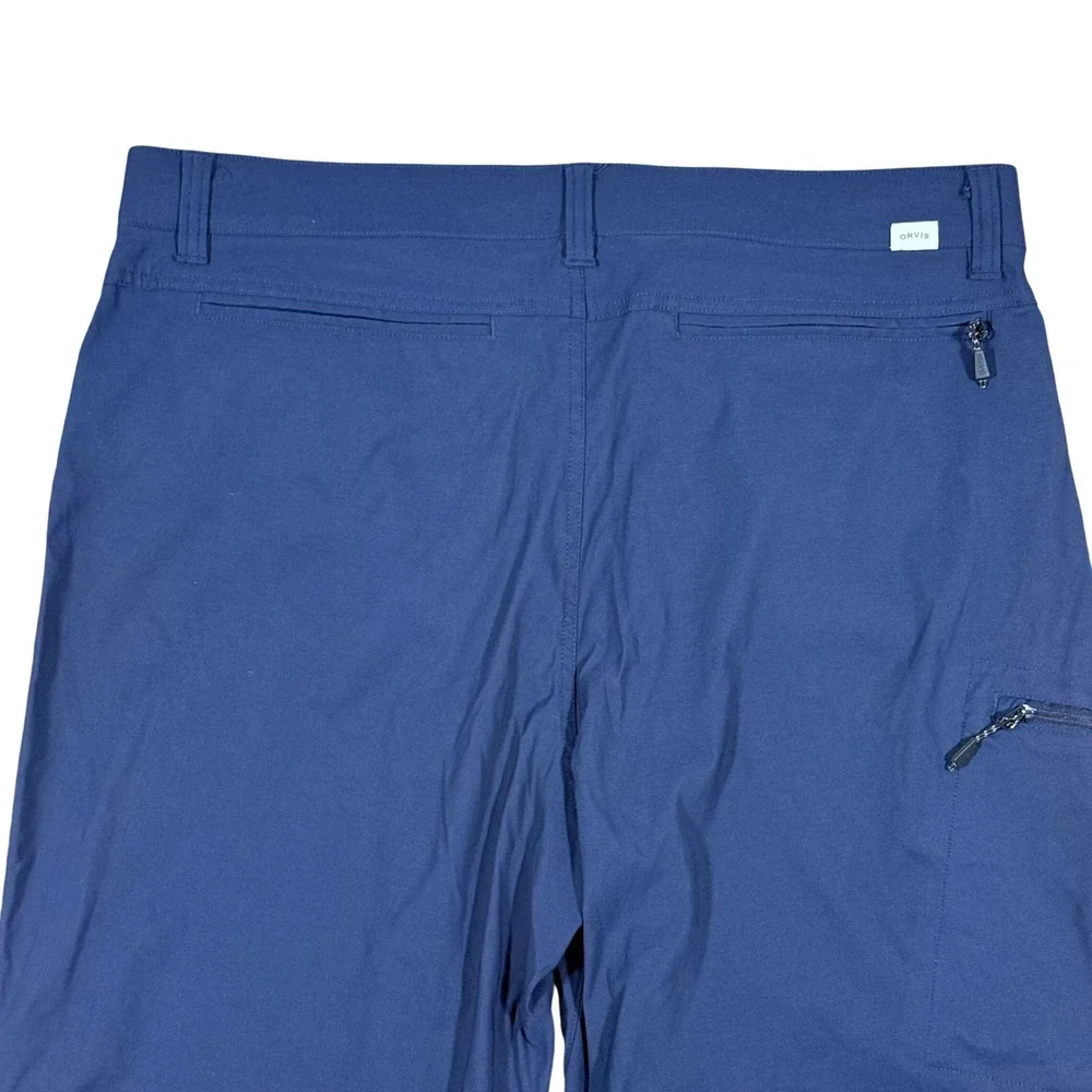 Orvis Men's Performance Pants‎ 38x30 Blue Stretch Water Repellent Travel Golf